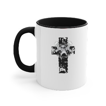 Discover Skull Crucifix Accent Mugs
