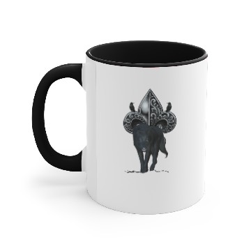 Discover The lonely wolf in the night Accent Mugs