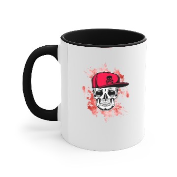 Discover Red Skull Basecap Old School Accent Mugs