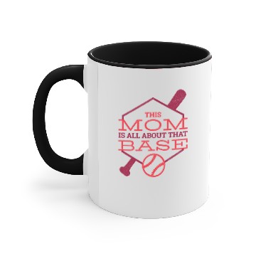 Discover Baseball mom baseball bat Accent Mugs