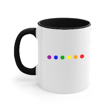Discover LGBT Dotted Logo Accent Mugs