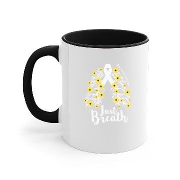 Discover Just Breathe Lung Cancer Accent Mugs