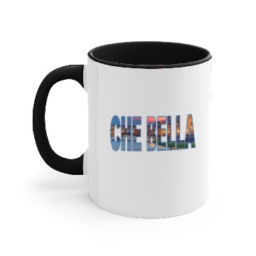 Discover Che Bella - Ponte Vecchio backdrop on the text Accent Mugs