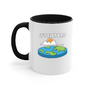 Discover Flat Earths Society Globe World Map Funny Gift Accent Mugs