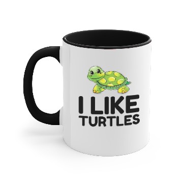 Discover I Like Turtles Accent Mugs