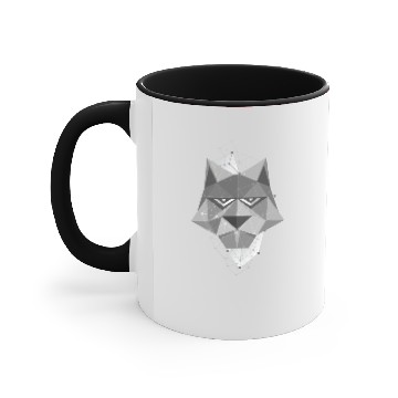 Discover Wolf face geometric Accent Mugs