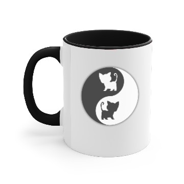 Discover Cat Ying Yang Accent Mugs