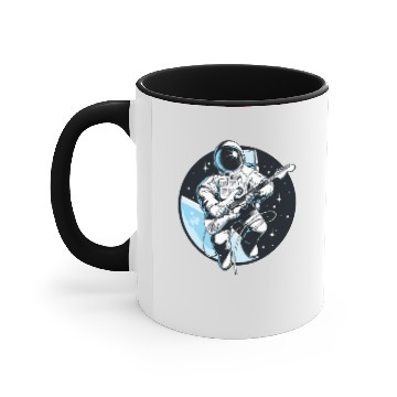 Discover Astronaut Guitarist - Space Musician Music Lover Accent Mugs