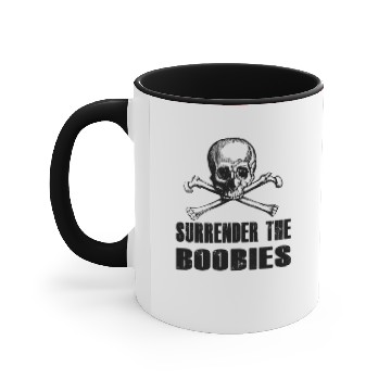 Discover Surrender the Boobies Accent Mugs
