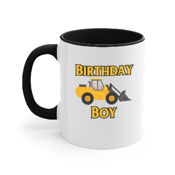 Discover Birthday boy construction Accent Mugs