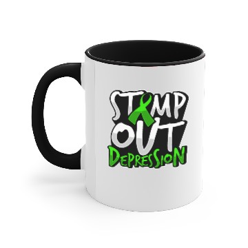 Discover Stomp out Depression - Depression Awareness Gift Accent Mugs