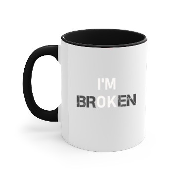 Discover I'm ok broken pain depression Accent Mugs