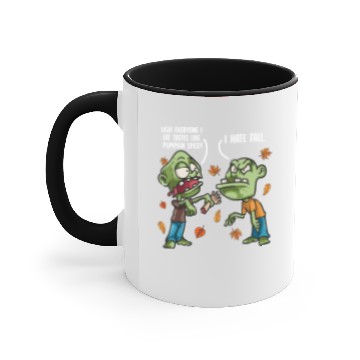Discover Funny Zombies and Pumpkin Spice Fall Gift design Accent Mugs