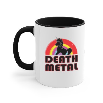 Discover Death Metal Unicorn Accent Mugs