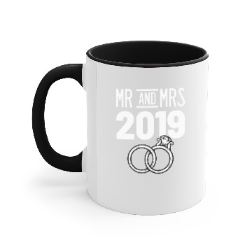 Discover Wedding Mr Mrs 2019 Accent Mugs