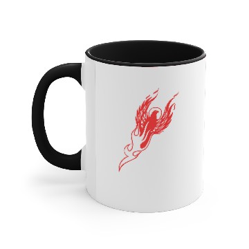 Discover Phoenix Firebird Reborn 1c Accent Mugs
