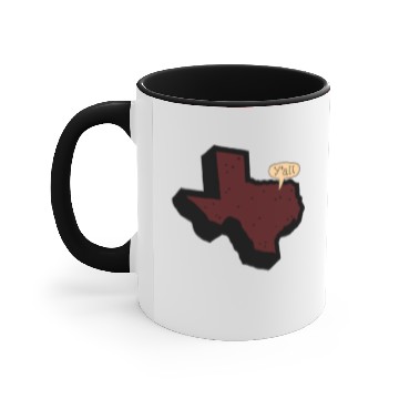Discover Texas Says Y'all - Maroon Accent Mugs