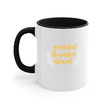 Discover Thankful Grateful Blessed Accent Mugs