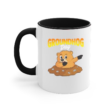 Discover Funny Dabbing Groundhog Day Dab Accent Mugs