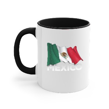 Discover Mexico Graphic Waving Flag Accent Mugs