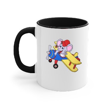 Discover HAND PAINTED AIRPLANE MOUSE Accent Mugs