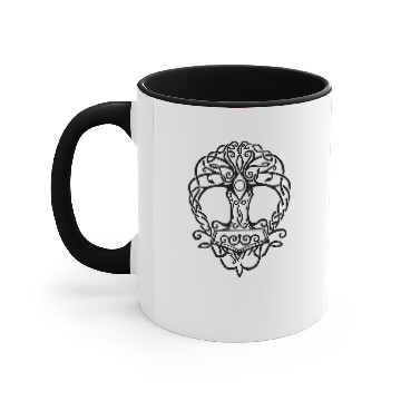 Discover Viking Thor Hammer Accent Mugs