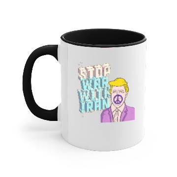 Discover Stop war with iran Accent Mugs