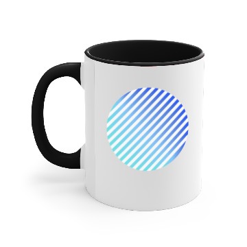 Discover Light Blue White Circle Accent Mugs