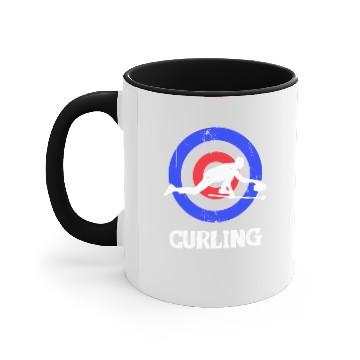 Discover curling idea gift curling winter sports Accent Mugs