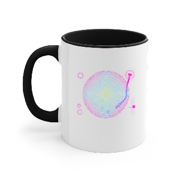 Discover Space DJ Solar System Turntable Electronic Dance Accent Mugs