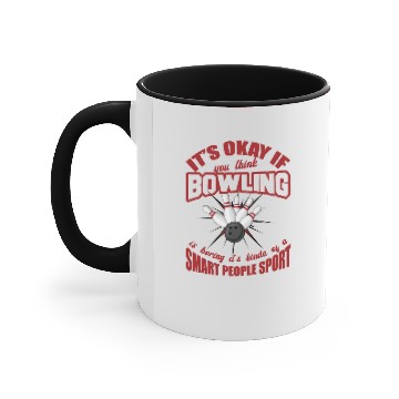 Discover bowling Accent Mugs