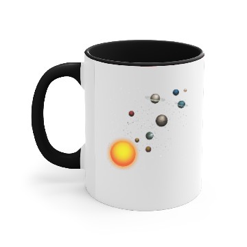 Discover Solar System Space 8 Planets & Sun space lover Shi Accent Mugs