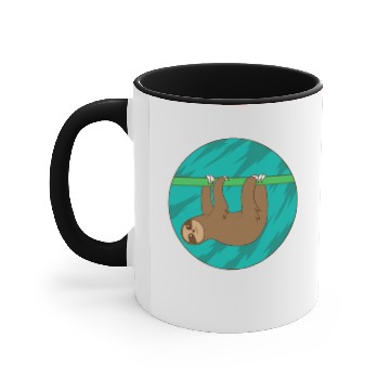 Discover Sloth hanging from bamboo Accent Mugs