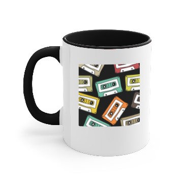 Discover Retro cassette tape Accent Mugs
