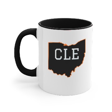 Discover CLE Cleveland Ohio Accent Mugs