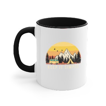 Discover Keep It Simple - Retro Vintage Camping Accent Mugs