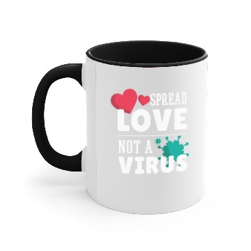 Discover Spread love not a virus Accent Mugs