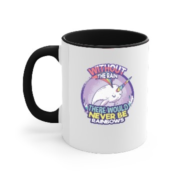 Discover Rain Rainbow Unicorn Accent Mugs