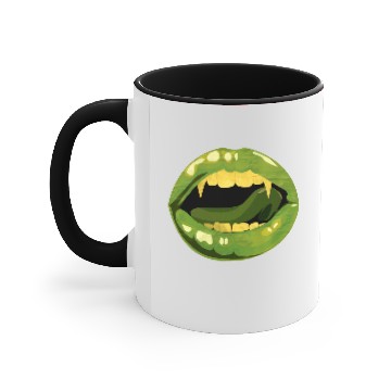 Discover Vampire zombie mouth Accent Mugs