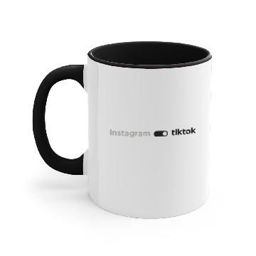Discover instagram - tiktok toggle switch Accent Mugs