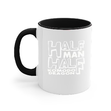 Discover Half Man Half Komodo Dragon Accent Mugs