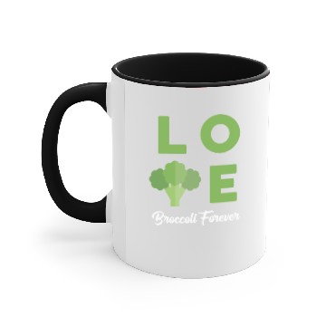 Discover Love Broccoli Forever Vegetarian Accent Mugs