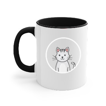 Discover Cat Grey Accent Mugs