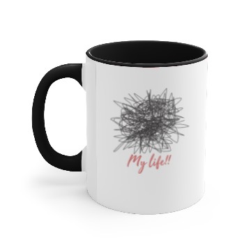 Discover My life is tangled like a smudge Accent Mugs