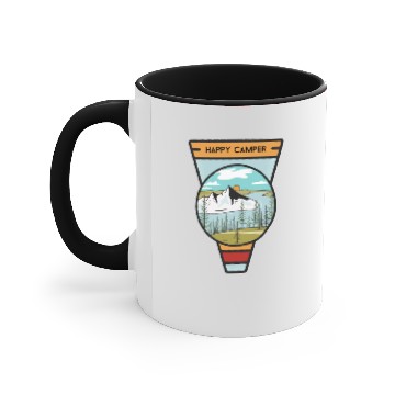 Discover Happy camper Accent Mugs