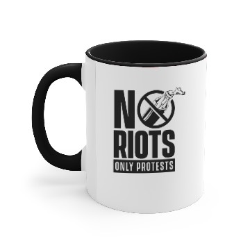 Discover Stop Rioting Protest Peaceful Riot Anti Looting Accent Mugs