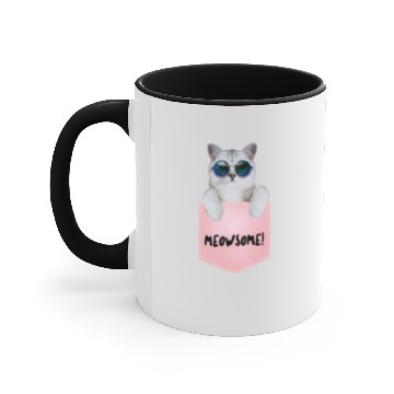 Discover Cool cat in pocket Accent Mugs