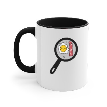 Discover Eggs n’ Bacon in a frying pan Accent Mugs