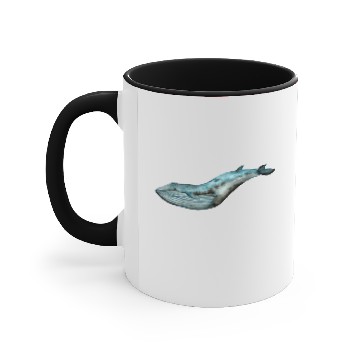 Discover Watercolor hand painted whale Accent Mugs
