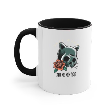 Discover Cat Skull Accent Mugs